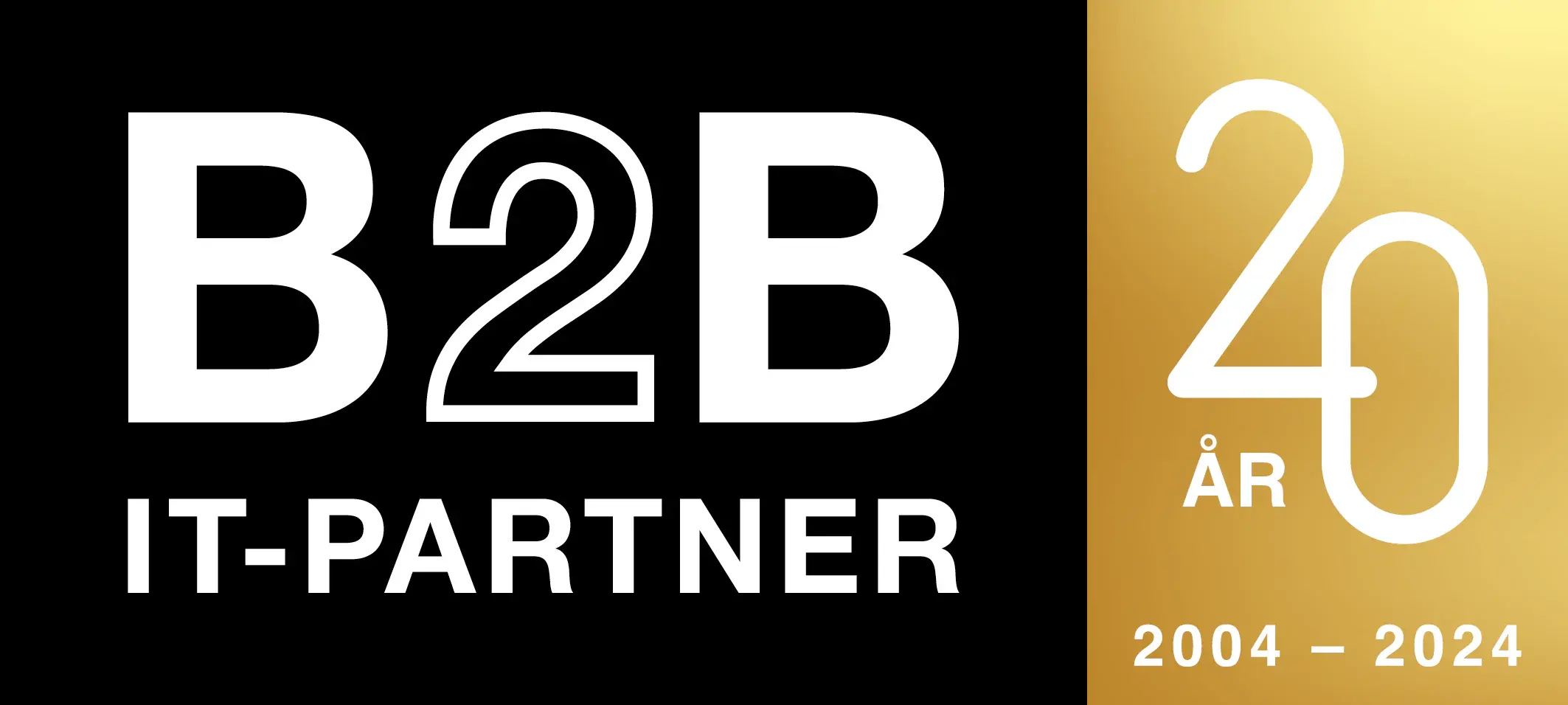 B2B-IT-Partner_20år_Liggande_Svart_Guld